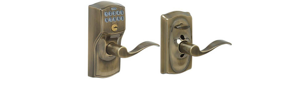 eRL-FE595CA Latchbolt Lock in Antique Brass Finish